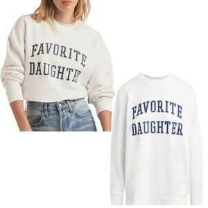 Favorite Daughter, Women’s ‘The Collegiate’ Sweatshirt, Classic, White, X-Small
